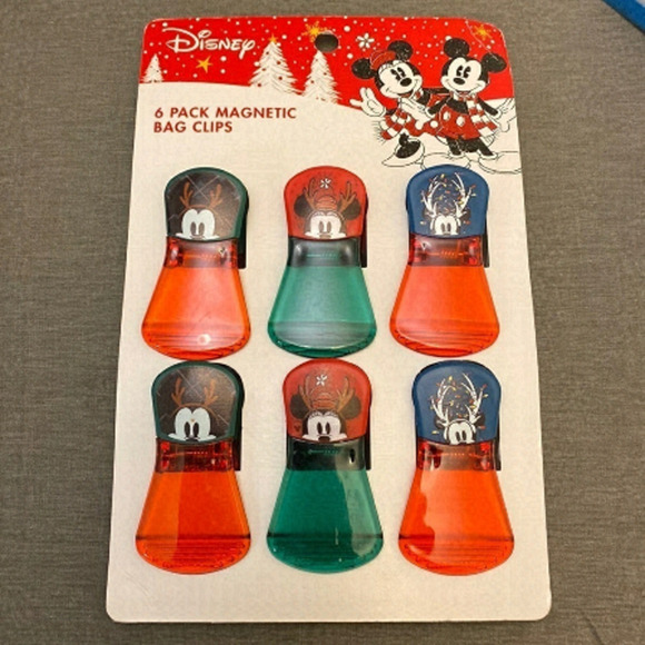 DISNEY 6 Pack Magnetic Bag  Clips (New) - Picture 1 of 3